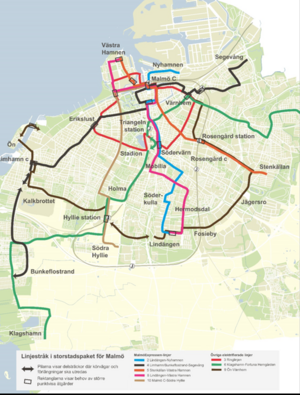 Deployment of electric Express Bus and cycling network (Malmö, Sweden)