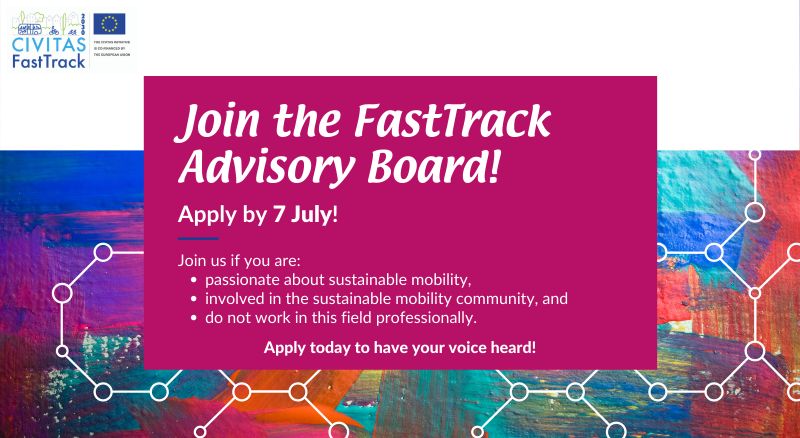 Non-professional sustainable mobility advocates can apply now to join our Advisory Board